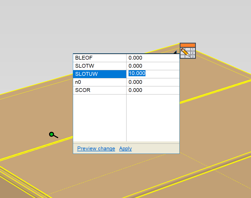 Quick Parameter Display and Edit